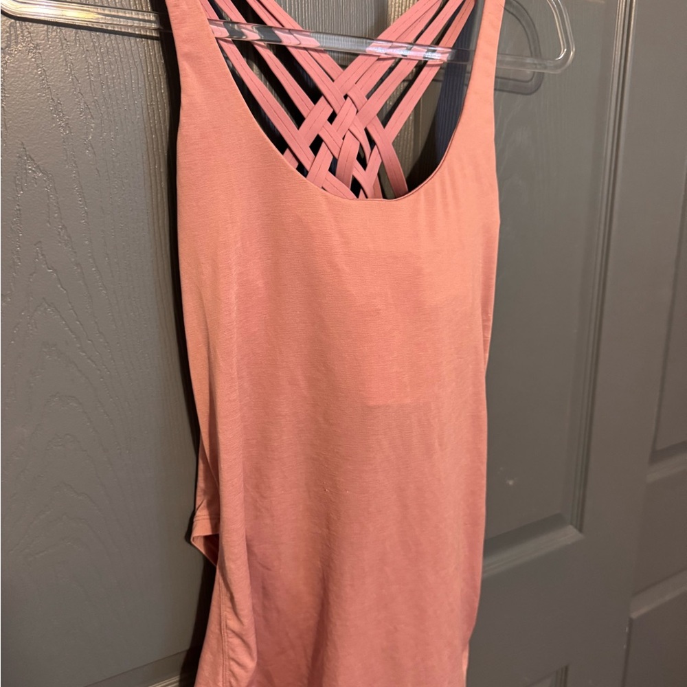 Lululemon Pink Women's Crisscross Back Tank Top - Picture 2 of 6